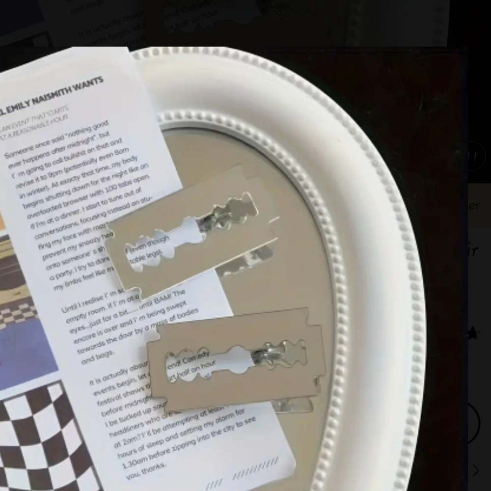 2 Razorblade Hairclips - Picture 6 of 9